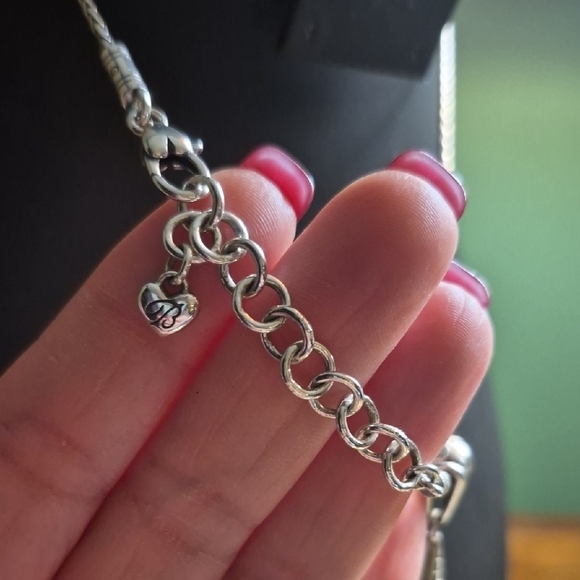 Brighton Silver Plated Teardrop Necklace With Intricate Filagree Design - Picture 4 of 4